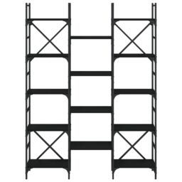 Berkfield Home Bookshelf Black 127.5x28.5x172.5 cm Engineered Wood - thumbnail 5