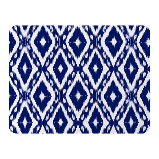 Benjamin Tate Design Tribal Art Ikat Ogee In Traditional Classic Blue Blanket in Natural - Size: 120 cm x 150 cm - image 1