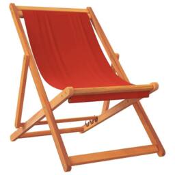 Berkfield Home Folding Beach Chairs 2 pcs Red Fabric - thumbnail 3