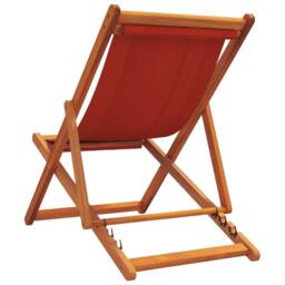 Berkfield Home Folding Beach Chairs 2 pcs Red Fabric - thumbnail 6