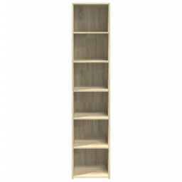Berkfield Home Highboard Sonoma Oak 40x41x185 cm Engineered Wood in Brown - Size: 40 x 41 x 185 cm - thumbnail 4