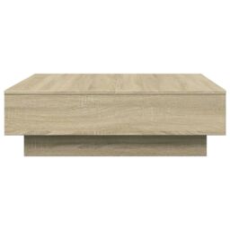 Berkfield Home Coffee Table Sonoma Oak 90x90x28 cm Engineered Wood in Brown - Size: 90 x 90 x 28 cm - thumbnail 5