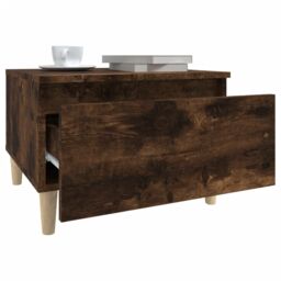 Berkfield Home Side Table Smoked Oak 50x46x35 cm Engineered Wood in Brown - Size: 50 x 46 x 35 cm - thumbnail 5
