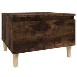 Berkfield Home Side Table Smoked Oak 50x46x35 cm Engineered Wood in Brown - Size: 50 x 46 x 35 cm - thumbnail 2