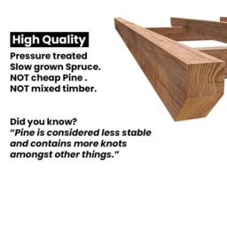 Dunster House Wooden Pergola Kit 6x3m Pressure Treated Heavy Duty Utopia in Brown - thumbnail 9