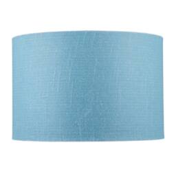 Happy Homewares Designer Ocean Current Blue Textured Linen Fabric Circular Lamp Shade in Turquoise - Size: 12 inches - thumbnail 5