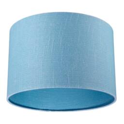 Happy Homewares Designer Ocean Current Blue Textured Linen Fabric Circular Lamp Shade in Turquoise - Size: 12 inches - thumbnail 4