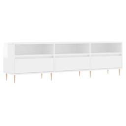 Berkfield Home TV Cabinet High Gloss White 150x30x44.5 cm Engineered Wood - thumbnail 3