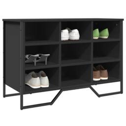 Berkfield Home Shoe Cabinet Black 90x38x61.5 cm Engineered Wood - thumbnail 2