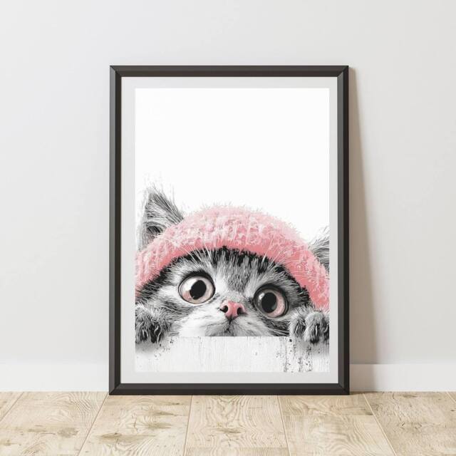 60 SECOND MAKEOVER Kitten Pink Headband Print Poster Wall Art - Size: A3 - image 1