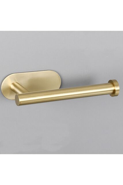 Living and Home Stainless Steel Self-Adhesive Non-Perforated Bathroom Paper Towel Holder in Gold - image 1