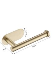 Living and Home Stainless Steel Self-Adhesive Non-Perforated Bathroom Paper Towel Holder in Gold - thumbnail 6
