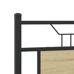 Berkfield Home Bed Frame without Mattress Sonoma Oak 150x200 cm King Size Engineered Wood in Brown - thumbnail 9