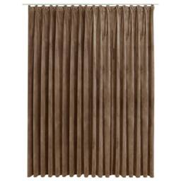 Berkfield Home Blackout Curtain with Hooks Velvet Beige 290x245 cm