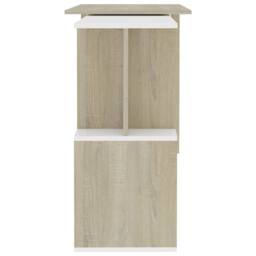 Berkfield Home Corner Desk White & Sonoma Oak 200x50x76 cm Engineered Wood - Size: 200 x 50 x 76 cm - thumbnail 6