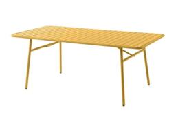 Vente-unique Metal Garden Table L.160 Cm - Mustard Yellow - MIRMANDE By MYLIA - thumbnail 3