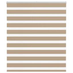 Berkfield Home Elegant Zebra Blind Sand Brown 120x100 cm Fabric Width 115.9 cm P in Tan - thumbnail 2