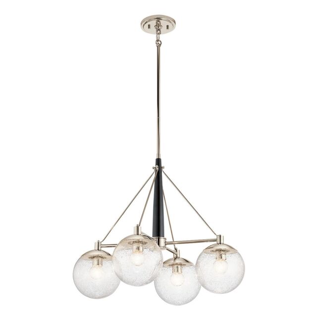 Netlighting Kichler Marilyn 4 Light Chandelier Polished Nickel in Grey - image 1