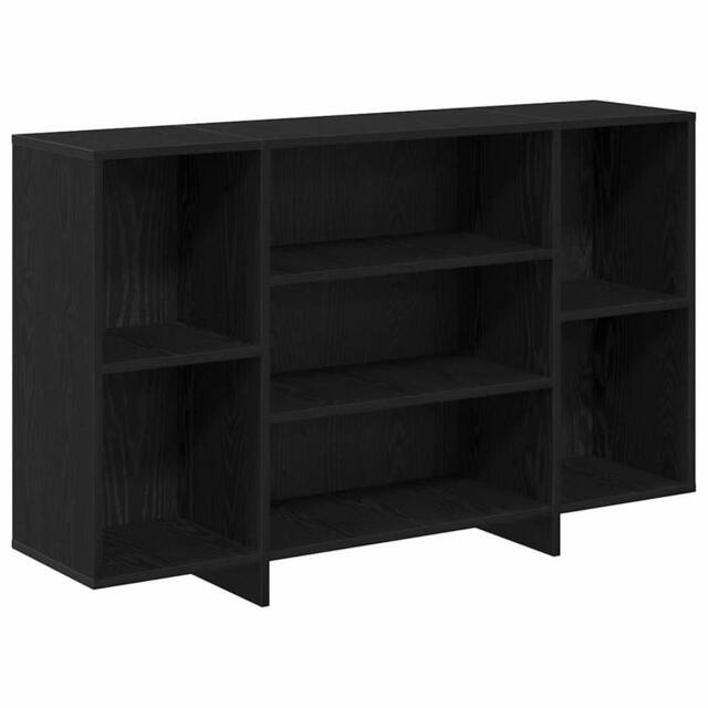 Berkfield Home Sideboard with Shelf Black oak 120 x 30 x 75 cm Engineered wood - image 1