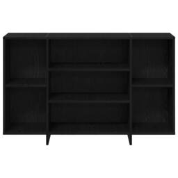 Berkfield Home Sideboard with Shelf Black oak 120 x 30 x 75 cm Engineered wood - thumbnail 5