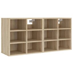 Berkfield Home Shoe Cabinets 2 pcs Sonoma Oak 52.5x30x50 cm in Brown - thumbnail 3