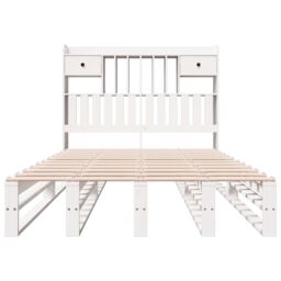 Berkfield Home Bookcase Bed without Mattress White 135x190 cm Double Solid Wood Pine - thumbnail 4