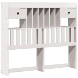 Berkfield Home Bookcase Bed without Mattress White 135x190 cm Double Solid Wood Pine - thumbnail 6