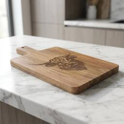 Garden Greatness Highland Cow Wooden Cutting Board - Size: 1 Pack - thumbnail 4