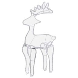 Berkfield Home Reindeer Christmas Decoration with Mesh 306 LEDs 60x24x89cm in Blue - Size: 60 x 24 x 89 cm - thumbnail 6