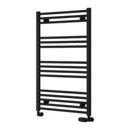 Bathroom Kingdom Capo Black Straight Heated Towel Rail 1000x600