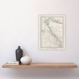 "Artery8 Great Barrier Reef Area Chart Map Kent Wall Art Poster Print in White - Size: W12"" x H16""" - thumbnail 4