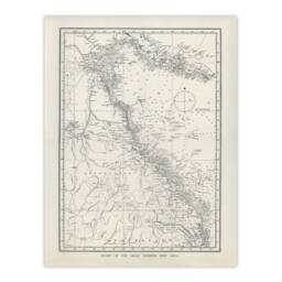 "Artery8 Great Barrier Reef Area Chart Map Kent Wall Art Poster Print in White - Size: W12"" x H16""" - thumbnail 1