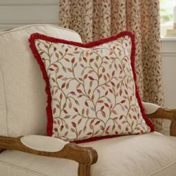 Voyage Maison Cervino Jacquard Cushion in Red - Size: 50 cm x 50 cm - thumbnail 1