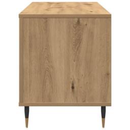 Berkfield Home Record Cabinet Artisan Oak 100x38x48 cm Engineered Wood in Brown - Size: 100 x 38 x 48 cm - thumbnail 6