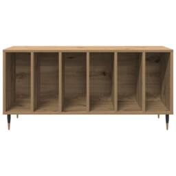 Berkfield Home Record Cabinet Artisan Oak 100x38x48 cm Engineered Wood in Brown - Size: 100 x 38 x 48 cm - thumbnail 5