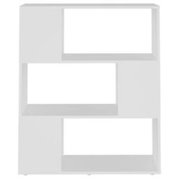 Berkfield Home Book Cabinet Room Divider White 80x24x94 cm Engineered Wood - Size: 80 x 24 x 94 cm - thumbnail 5