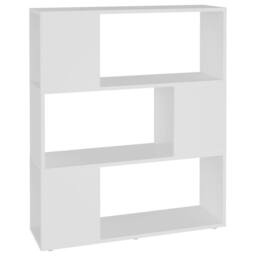 Berkfield Home Book Cabinet Room Divider White 80x24x94 cm Engineered Wood - Size: 80 x 24 x 94 cm - thumbnail 1