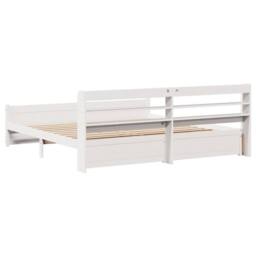 Berkfield Home Bed Frame with Headboard without Mattress White 180x200 cm Super King - thumbnail 8