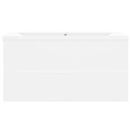 Berkfield Home Sink Cabinet with Built-in Basin White Engineered Wood - thumbnail 6