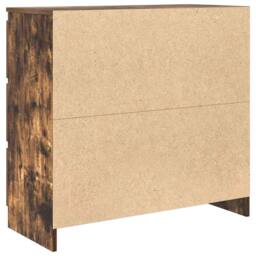 Berkfield Home Sideboard Smoked Oak 80x35x76 cm Engineered Wood in Brown - Size: 80 x 35 x 76 cm - thumbnail 8