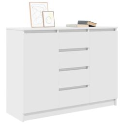 Berkfield Home Sideboard with Drawers White 100.5x35x76 cm Engineered Wood - thumbnail 4