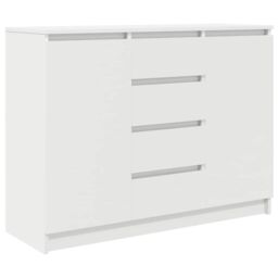 Berkfield Home Sideboard with Drawers White 100.5x35x76 cm Engineered Wood - thumbnail 2