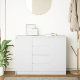 Berkfield Home Sideboard with Drawers White 100.5x35x76 cm Engineered Wood - thumbnail 3