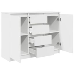 Berkfield Home Sideboard with Drawers White 100.5x35x76 cm Engineered Wood - thumbnail 5