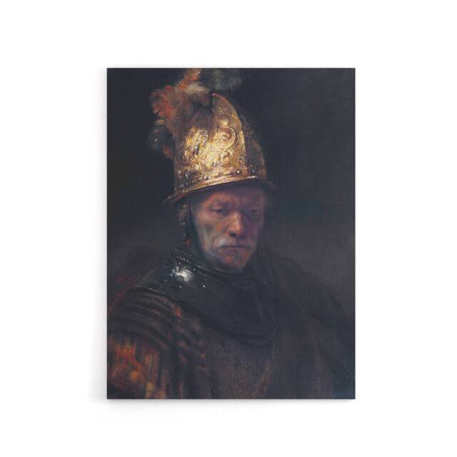 "Artery8 Rembrandt The Man With Golden Helmet Canvas Wall Art Print in Dark Grey - Size: W18"" x H24""" - image 1