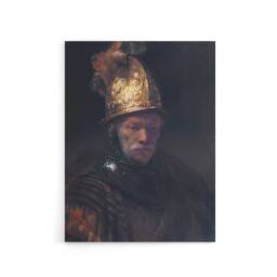 "Artery8 Rembrandt The Man With Golden Helmet Canvas Wall Art Print in Dark Grey - Size: W18"" x H24""" - thumbnail 1
