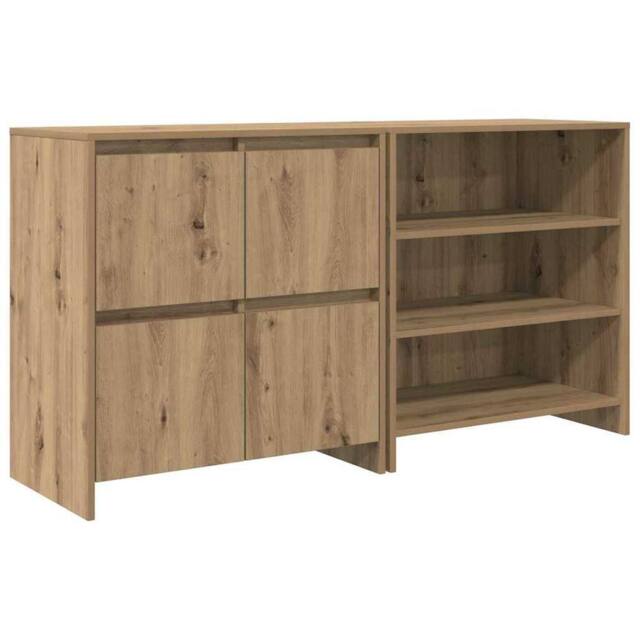 Berkfield Home Sideboard 2 pcs Artisan oak 70 x 41 x 75 cm Engineered wood in Brown - image 1