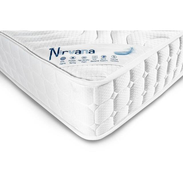 Maxitex Nirvana Pocket Sprung Mattress in White - Size: King - image 1