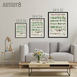"Artery8 School & family chart No XIX Calkins Framed Canvas Wall Art Print in White - Size: W12"" x H16""" - thumbnail 4