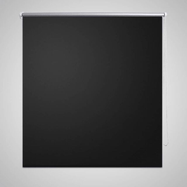 Berkfield Home Roller Blind Blackout 100 x 230 cm Black - image 1